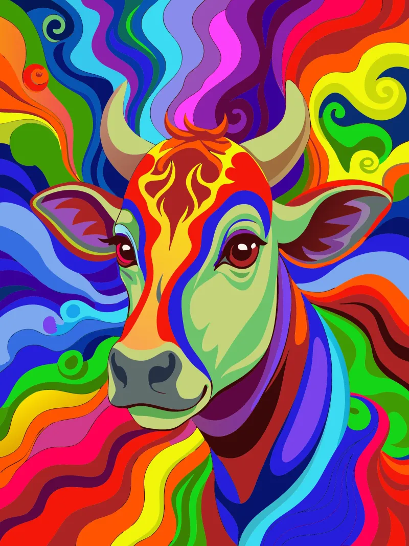 mucca vettore fullcolor pellicola backlit da onelife