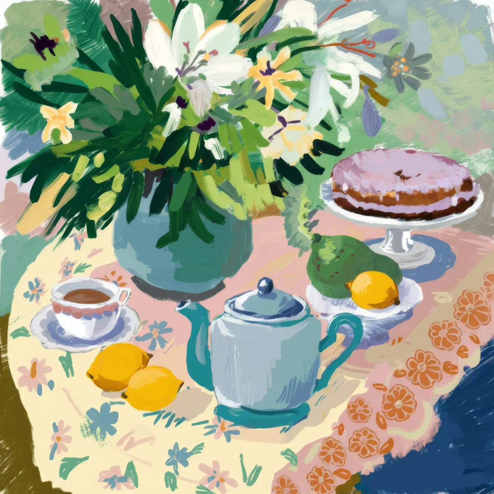 Torta Teatime Serenity pellicola backlit da Stone Decade