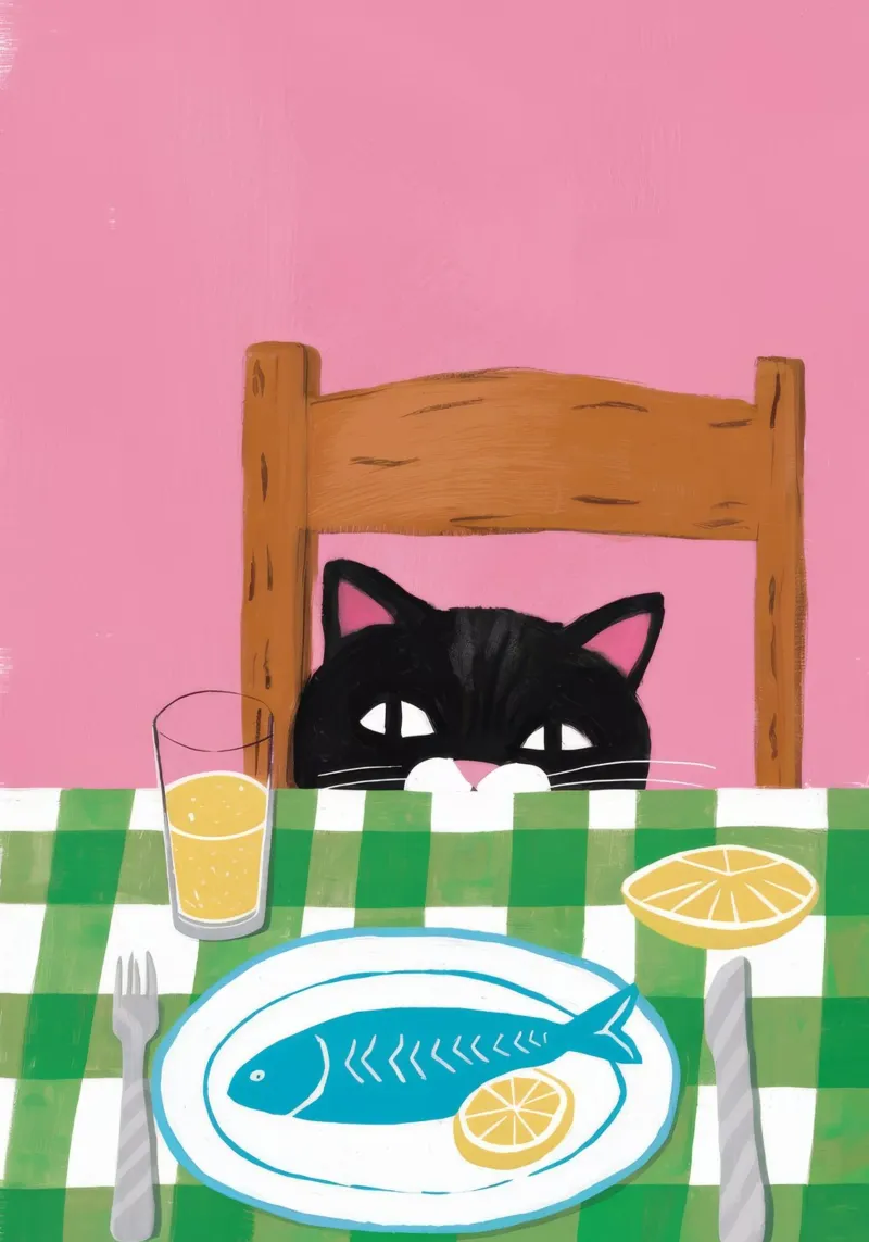 Mangime per pesci felini alluminio dibond da Muse Artworks