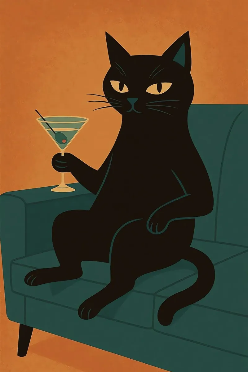 Martini Gatto Nero poster da Arjun