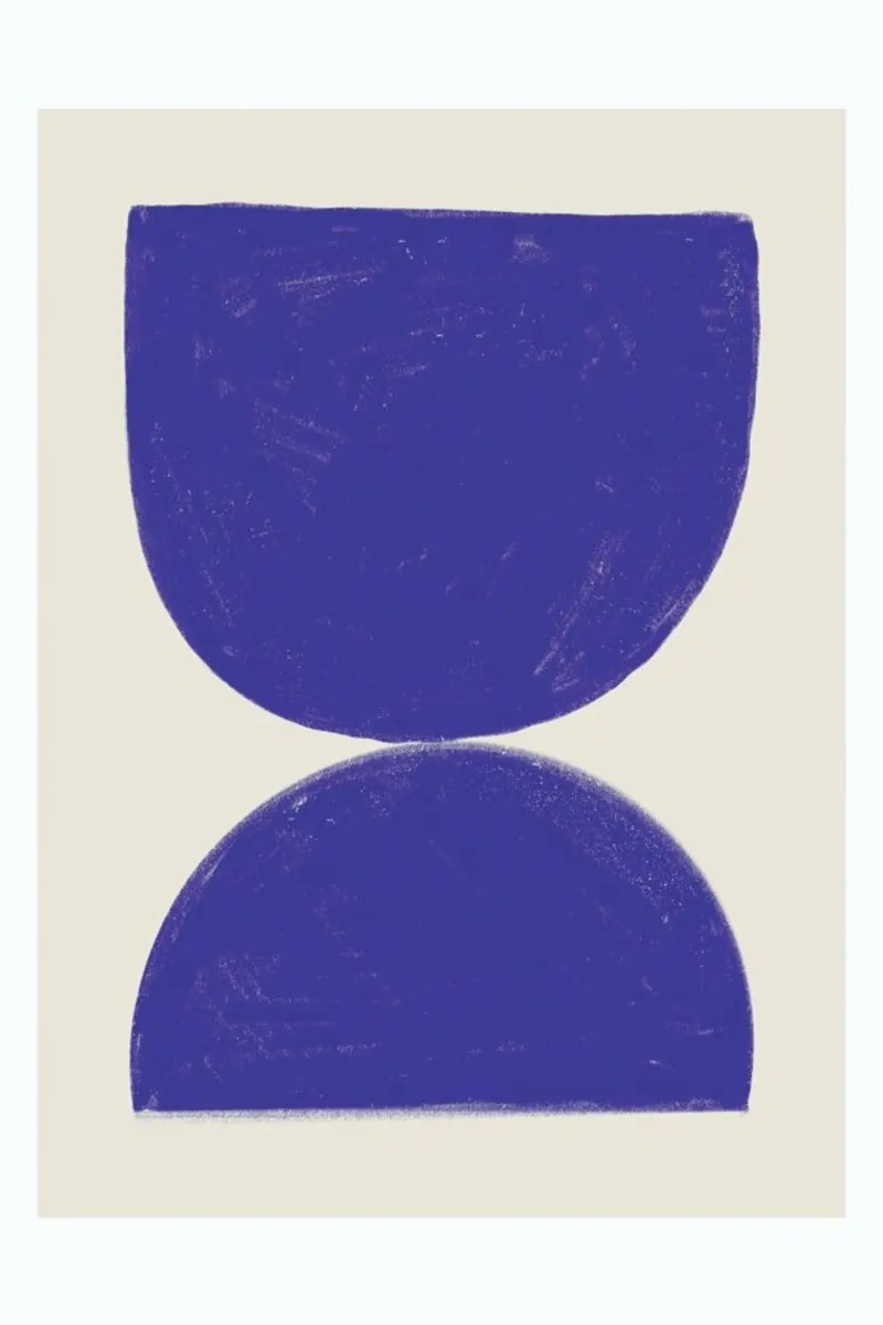 Rumi Blue poster con telaio in alluminio da Mottos by Sinan Saydik