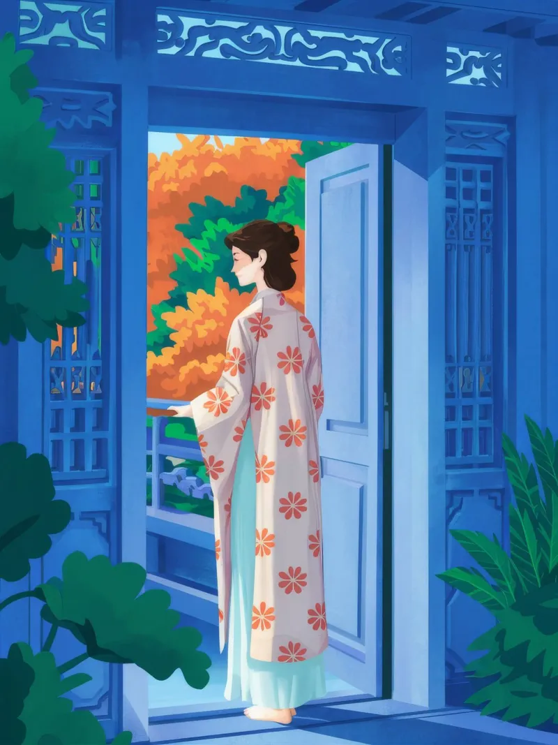 Kimono Balcony Serenity pellicola backlit da FadeAura