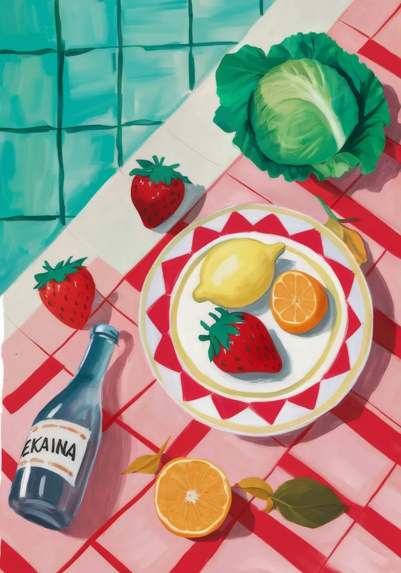 Picnic ai frutti di mare alluminio dibond da Muse Artworks