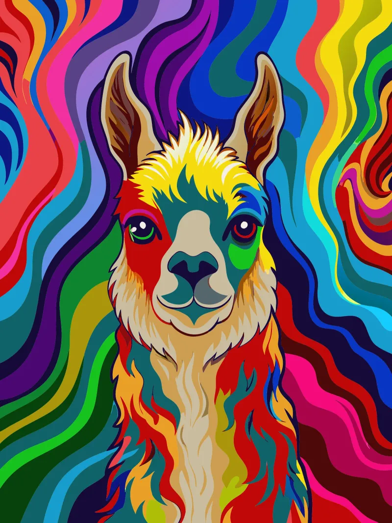 llama vector fullcolor metacrilato de onelife