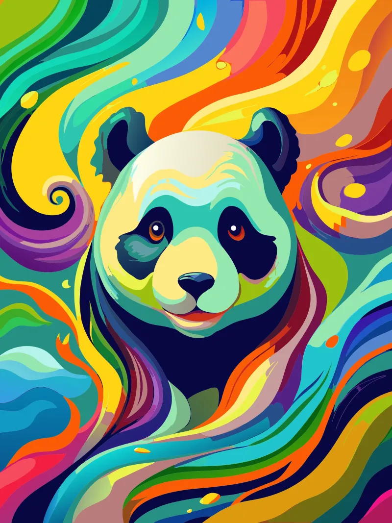 panda vector fullcolor metacrilato de onelife