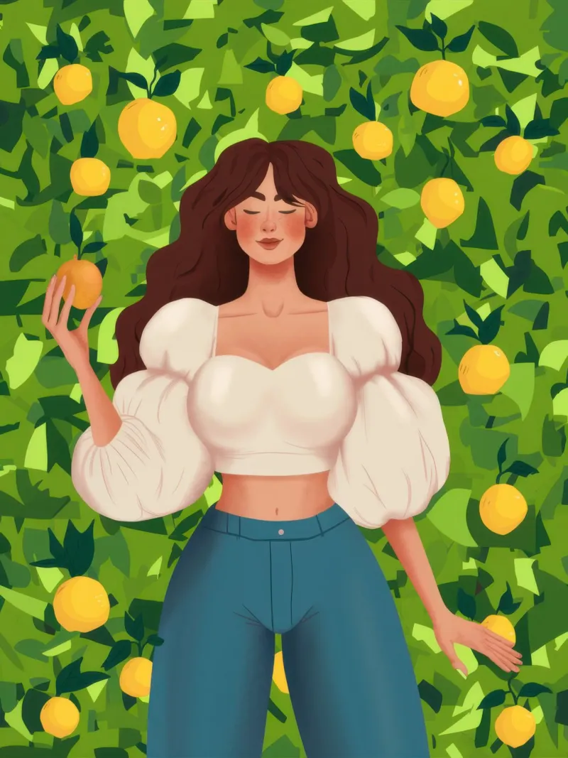 La bellezza dell'albero dei limoni poster da Marigold Tiga