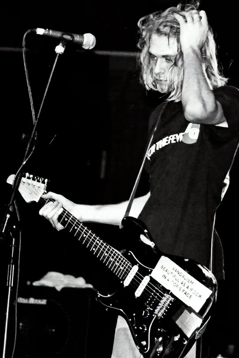 Live Concert Black And White Kurt Cobain pellicola backlit da Has Fab
