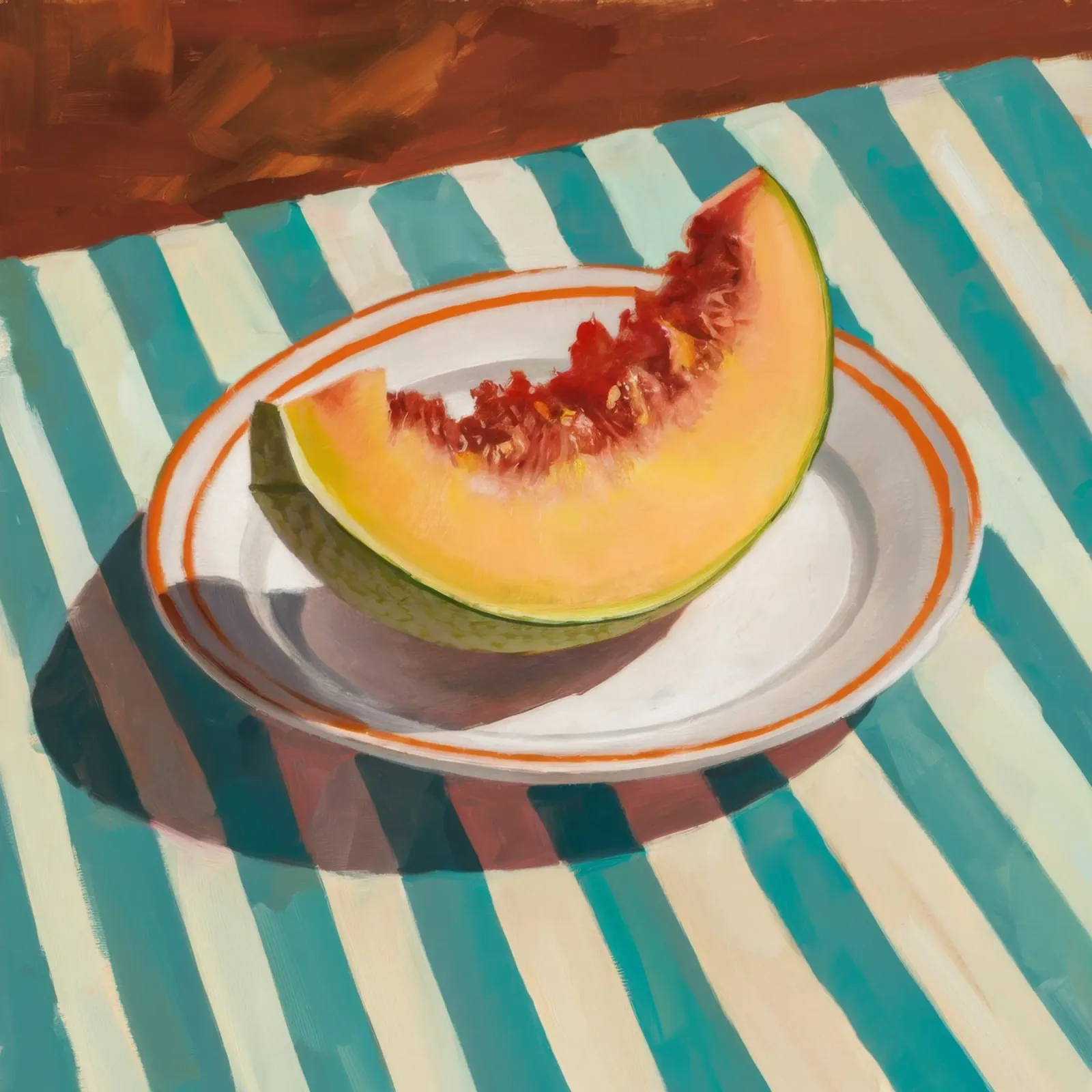 Mesa a rayas Melón metacrilato de Haven Fantasy