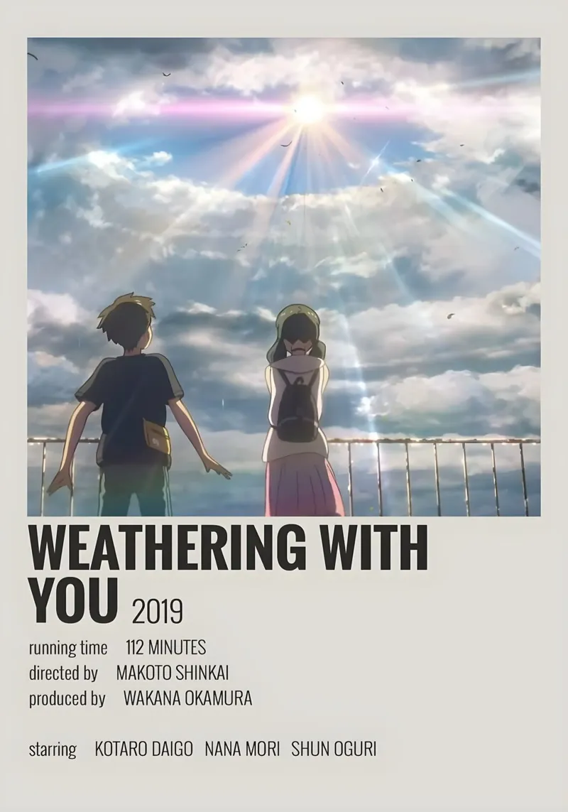 WEATHERING WITH YOU 2019 pellicola backlit da MVFminimalist