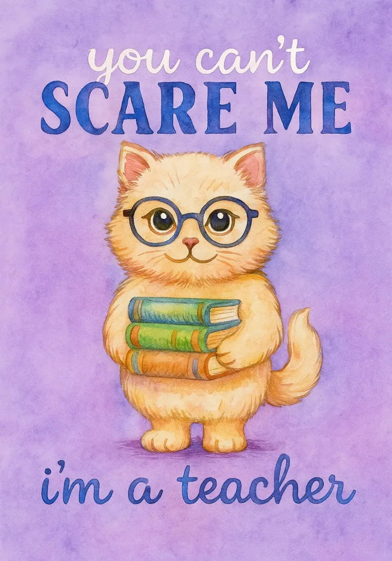 Gato gracioso No puedes asustarme Soy profesor hahnemühle de onerules