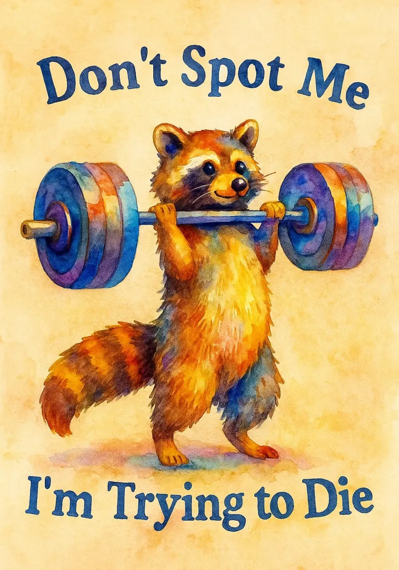 Funny Raccoon Don't Spot Me I'm Trying to Die canvas by onerules