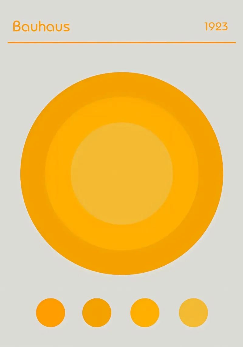 circle color yellow historical reference 1923 geometric form canvas by Amber Hughes
