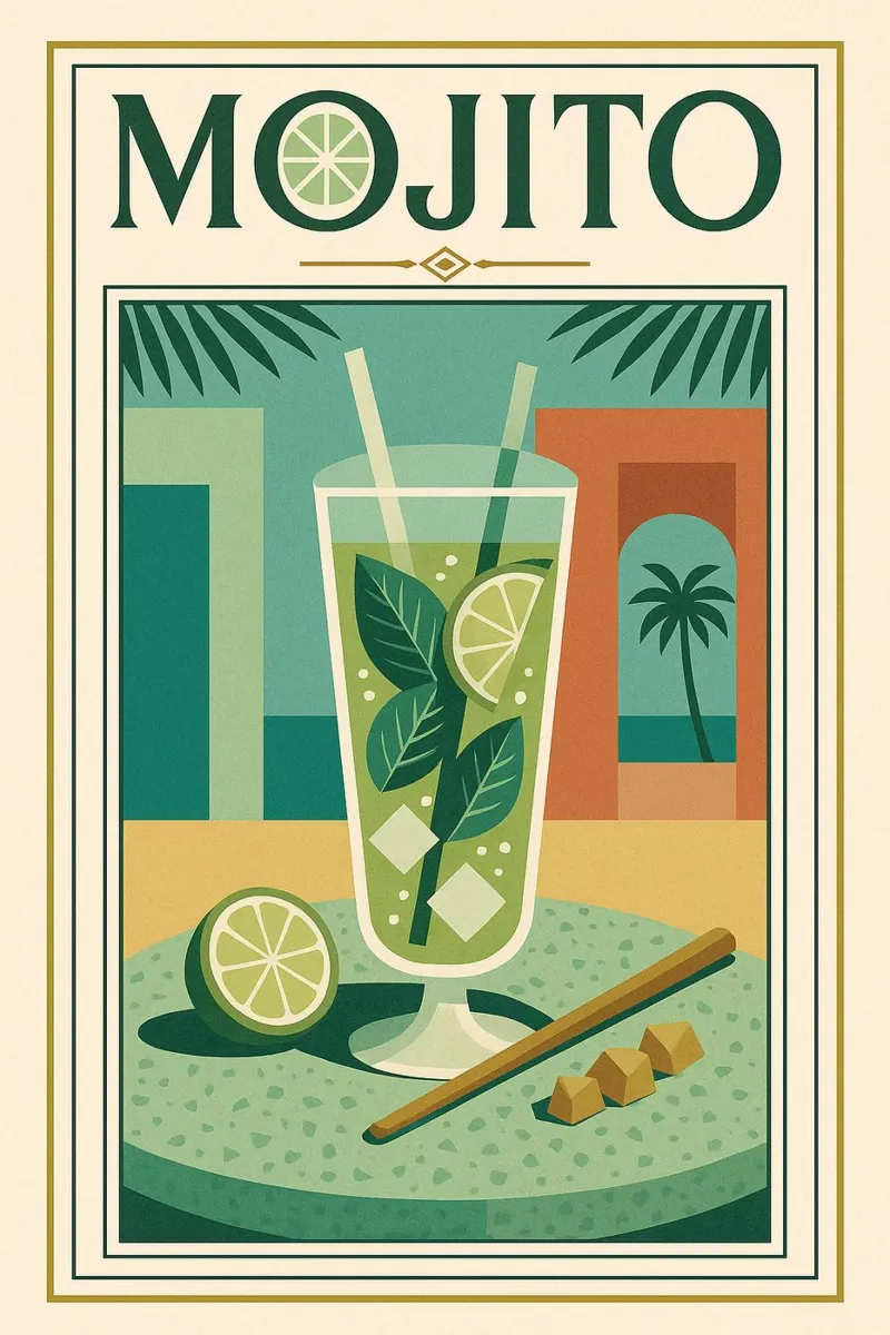 Mojito - Das Poster, das nach frischer Minze riecht Hahnemühle von Boissons - Affiches & posters - Retro