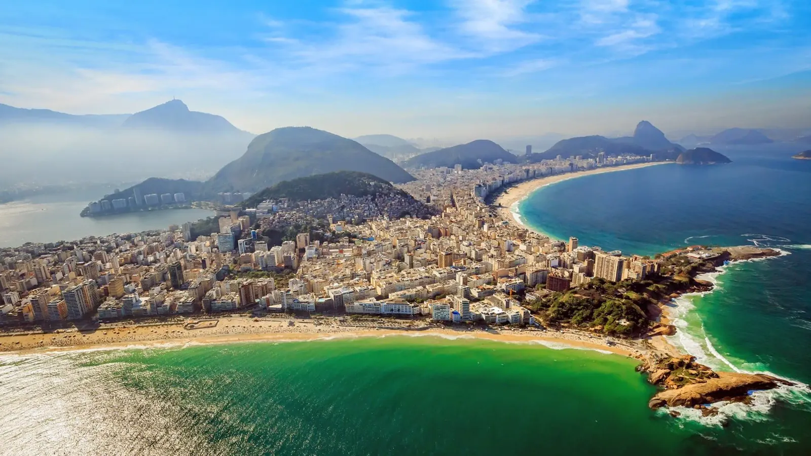 Aerial View of Copacabana Beach, Brazil hahnemühle by PhotoVibe Decor