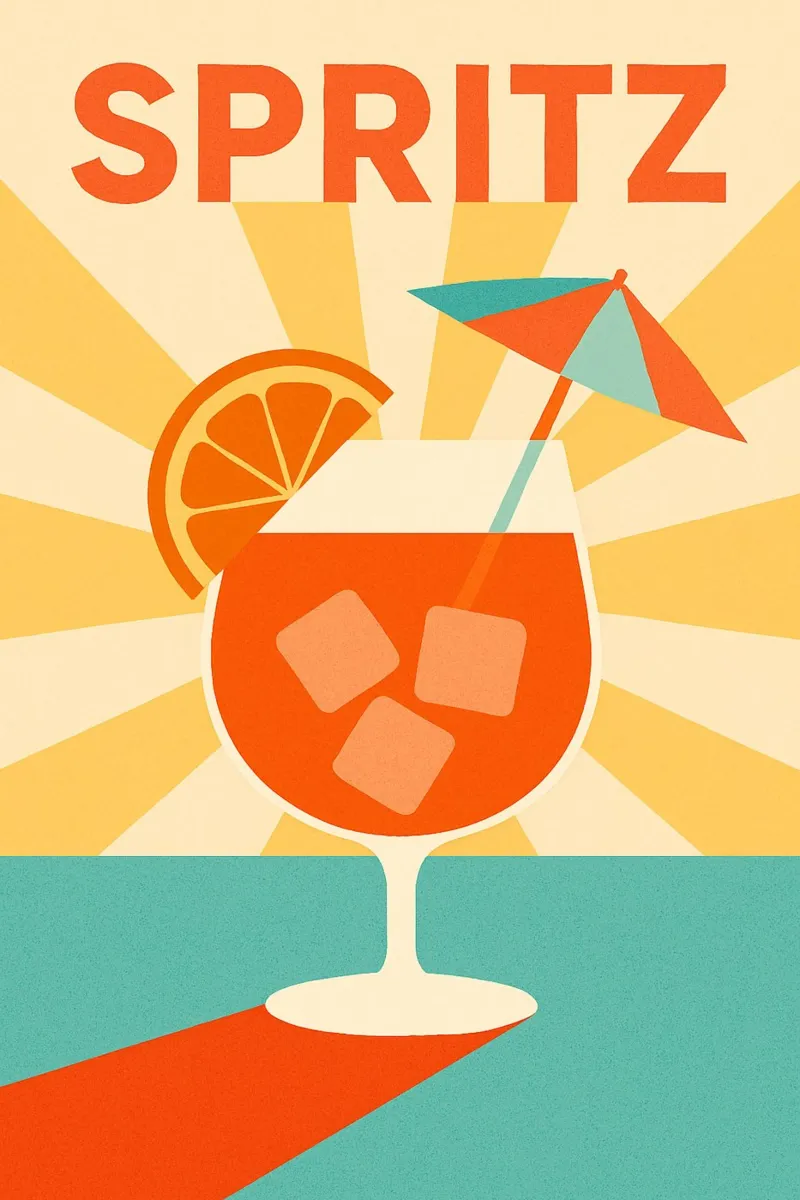 SPRITZ - Un aperitivo pop sotto i riflettori pellicola backlit da Boissons - Affiches & posters - Retro