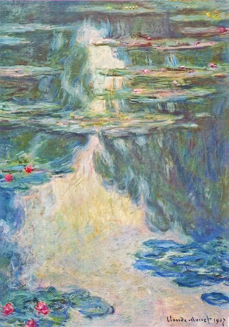 Le ninfee di Claude Monet pellicola backlit da Monet Art Prints
