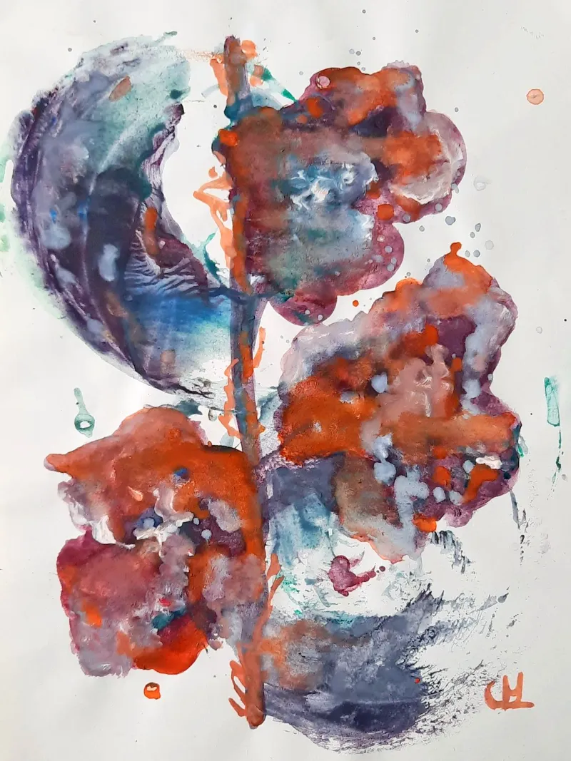Ramo di fiori decomposti plexiglass da Cohe studio
