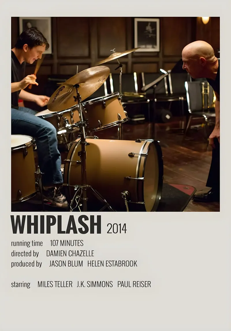 WHIPLASH 2014 poster da MVFminimalist