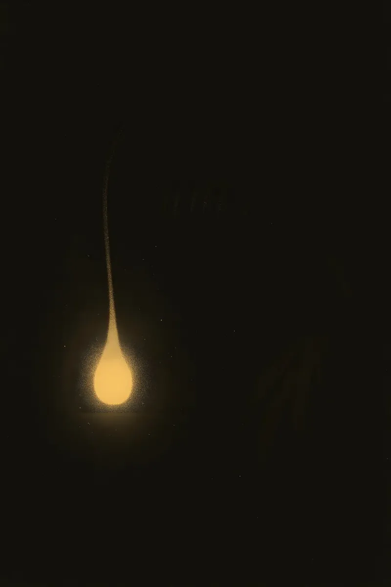Flicker in the Abyss – First Glimpse of an Angler poster con telaio in alluminio da Tide & Texture