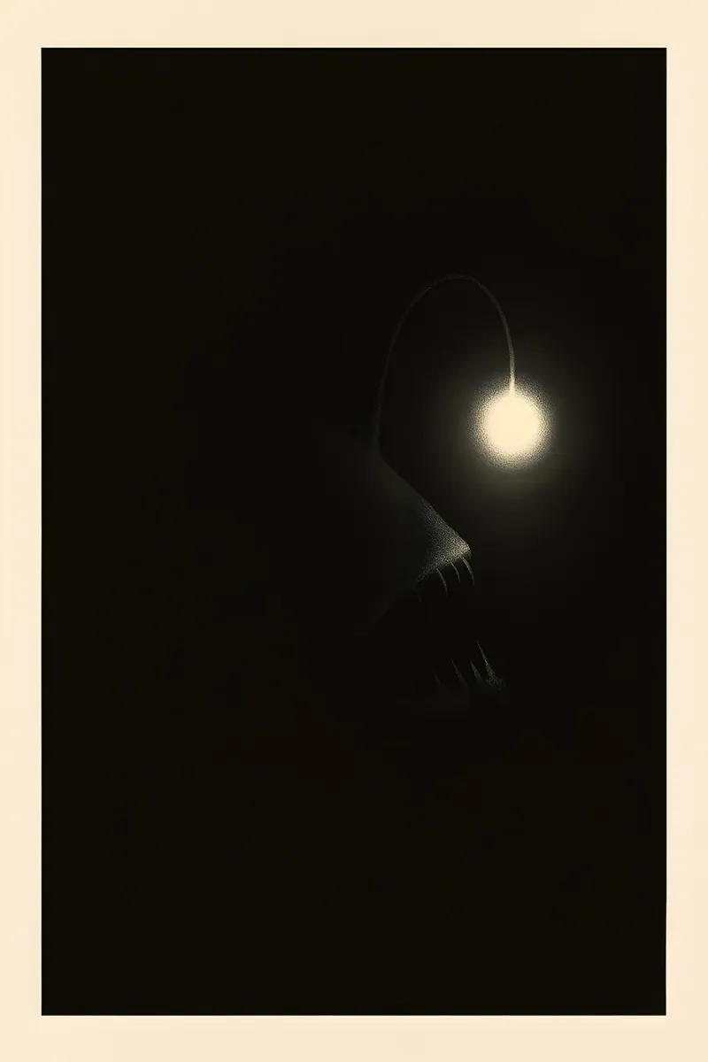 Lantern of Hunger – Angler Close‑Up Fine Print poster da Tide & Texture