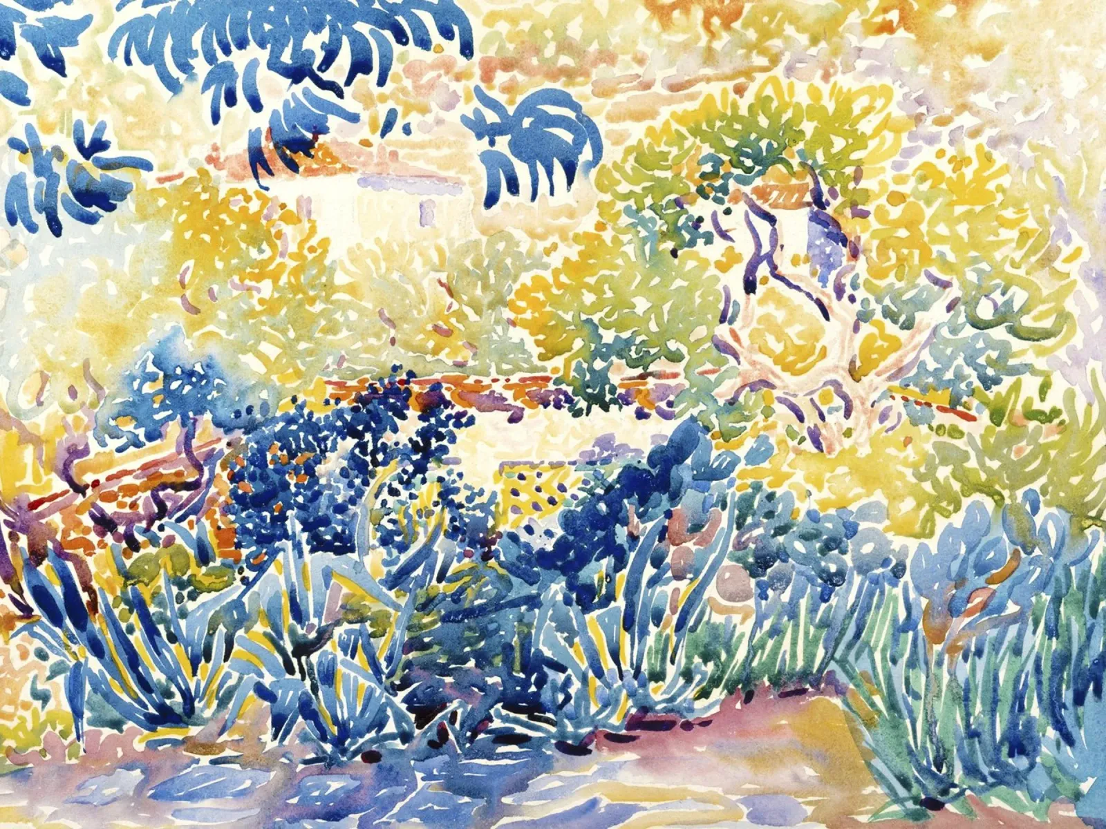 "Valle con abete; ombra sulla montagna" (1909) di Henri-Edm alluminio dibond da Art History