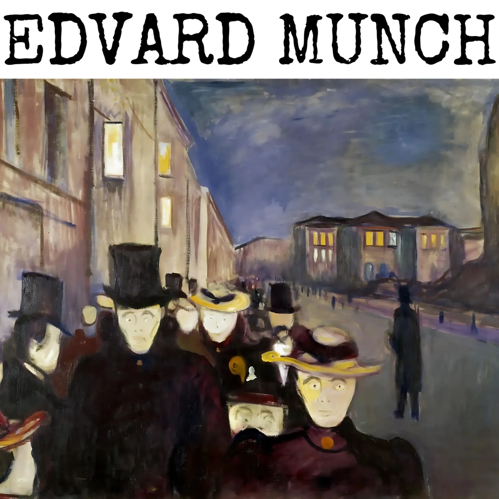 Sera in via Karl Johan di Edvard Munch pellicola backlit da kaitlinparkershop