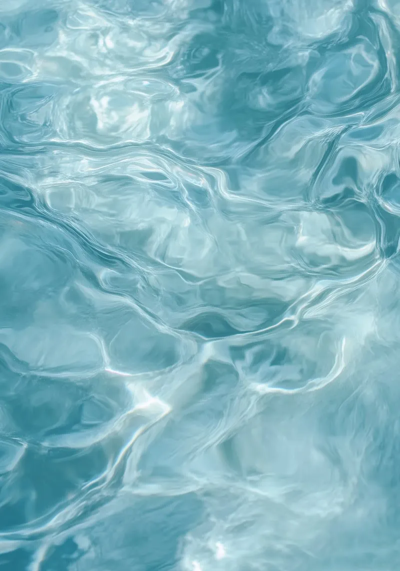Pastel Blue Ripples - Calm Water Abstract Photo Print alluminio dibond da Vela Luna