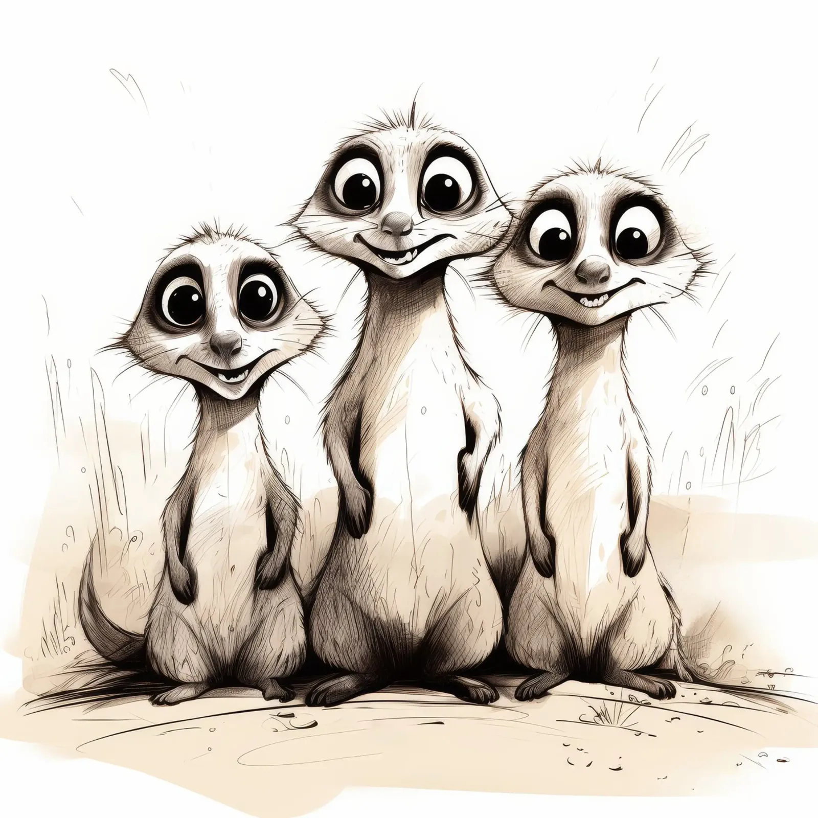 Retro Meerkat Gang pellicola backlit da Funny Animals