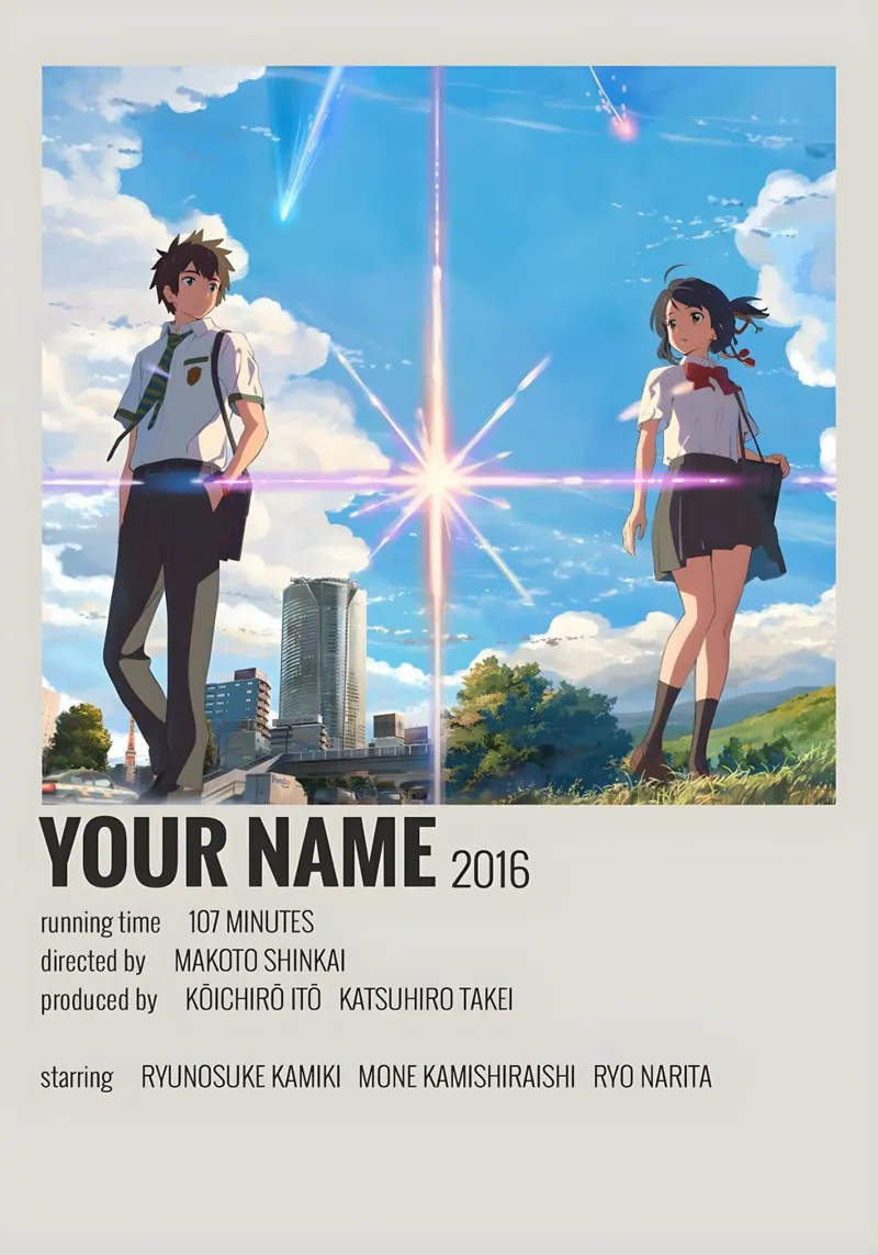 YOUR NAME 2016 pellicola backlit da MVFminimalist