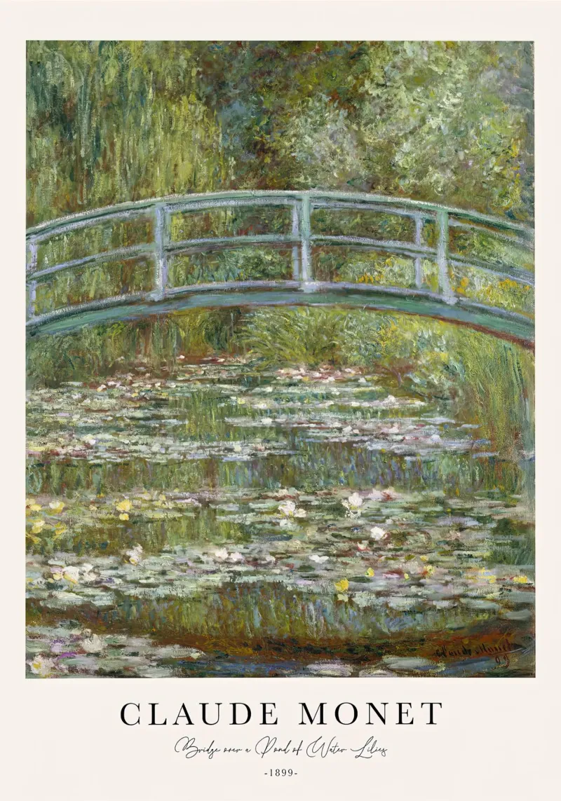 Ponte di Monet su uno stagno di ninfee 1899 carta hahnemühle da Jam Poster