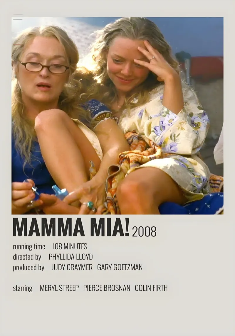 ΜΑΜΜΑ ΜΙΑ! 2008 poster con telaio in legno da MVFminimalist