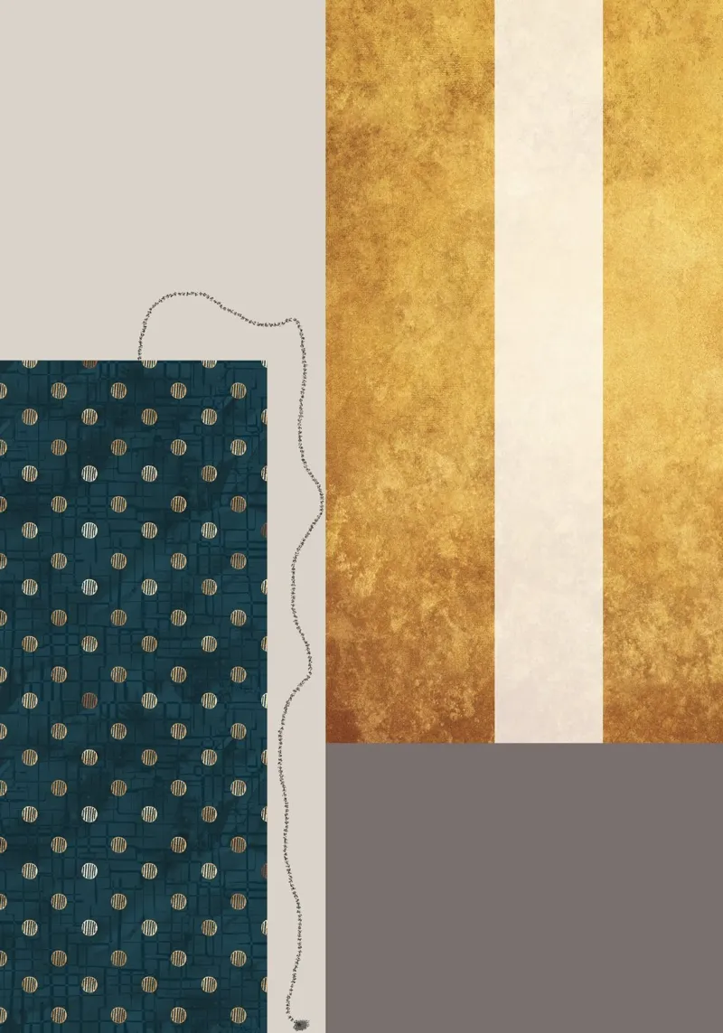 modern abstract art golden pellicola backlit da vintageshop