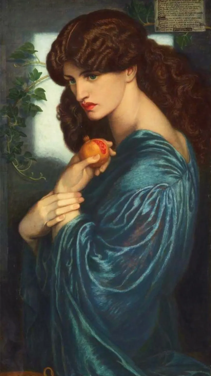 "Proserpina" di Dante Gabriel Rossetti pellicola backlit da Art History