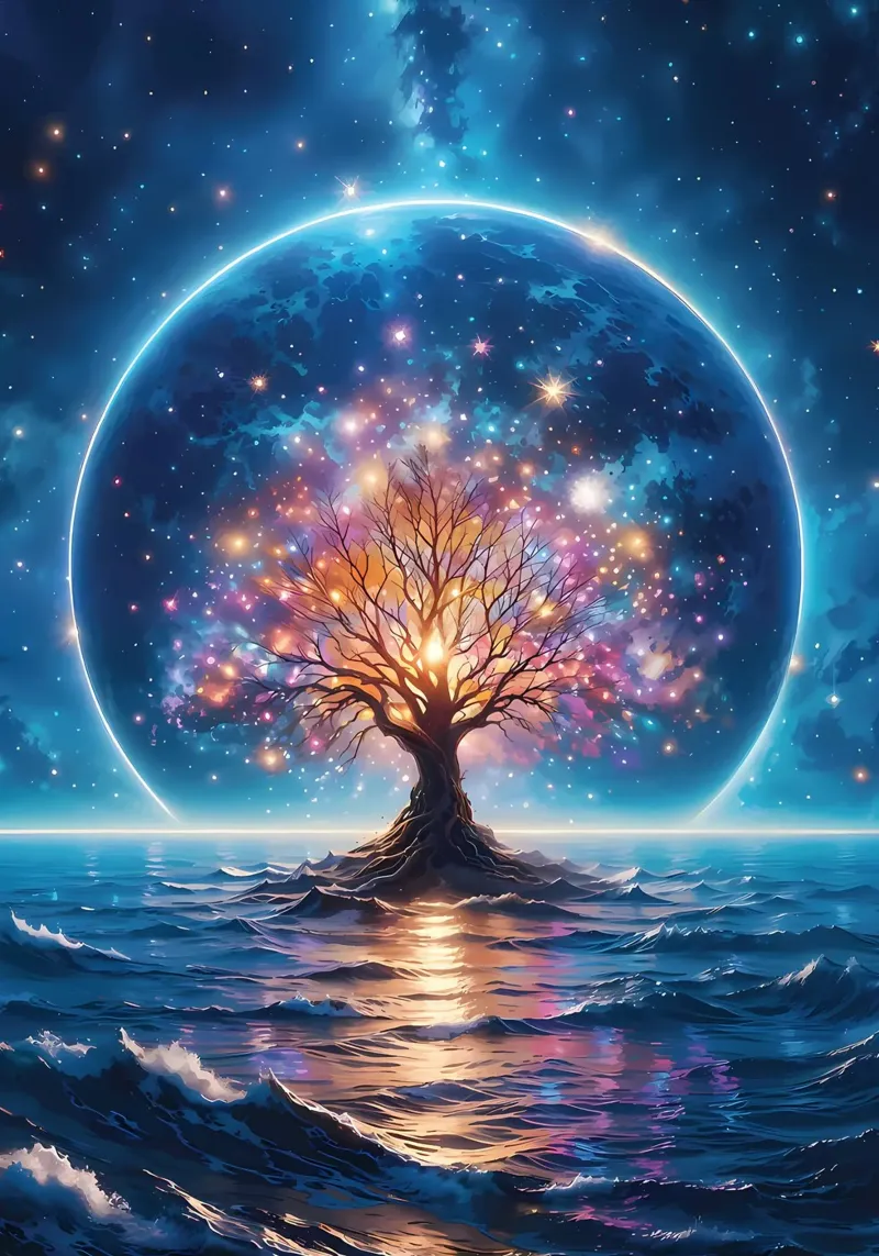 albero galassia stelle alluminio dibond da Jennifer R Spyhalski