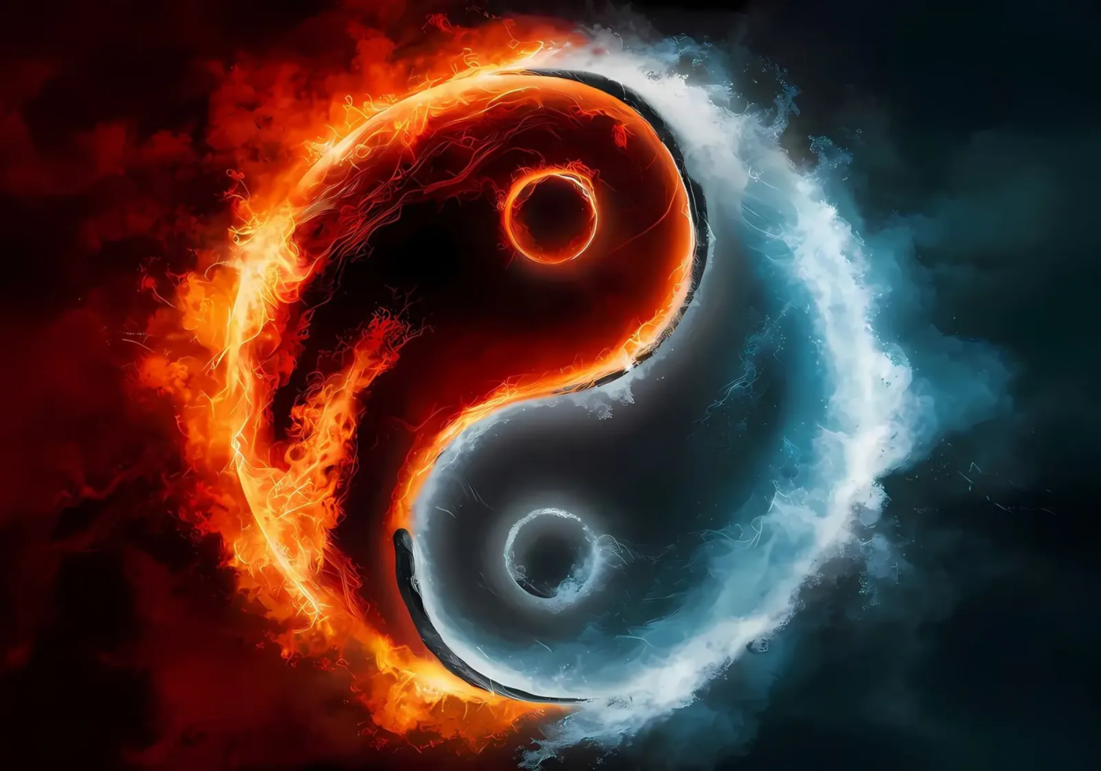 yin-yang fuoco ghiaccio pellicola backlit da BacsicRonBaleShop