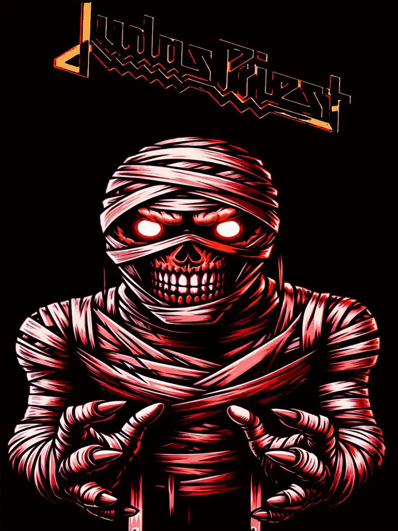 La band dei Judas Priest pellicola backlit da vanhesling