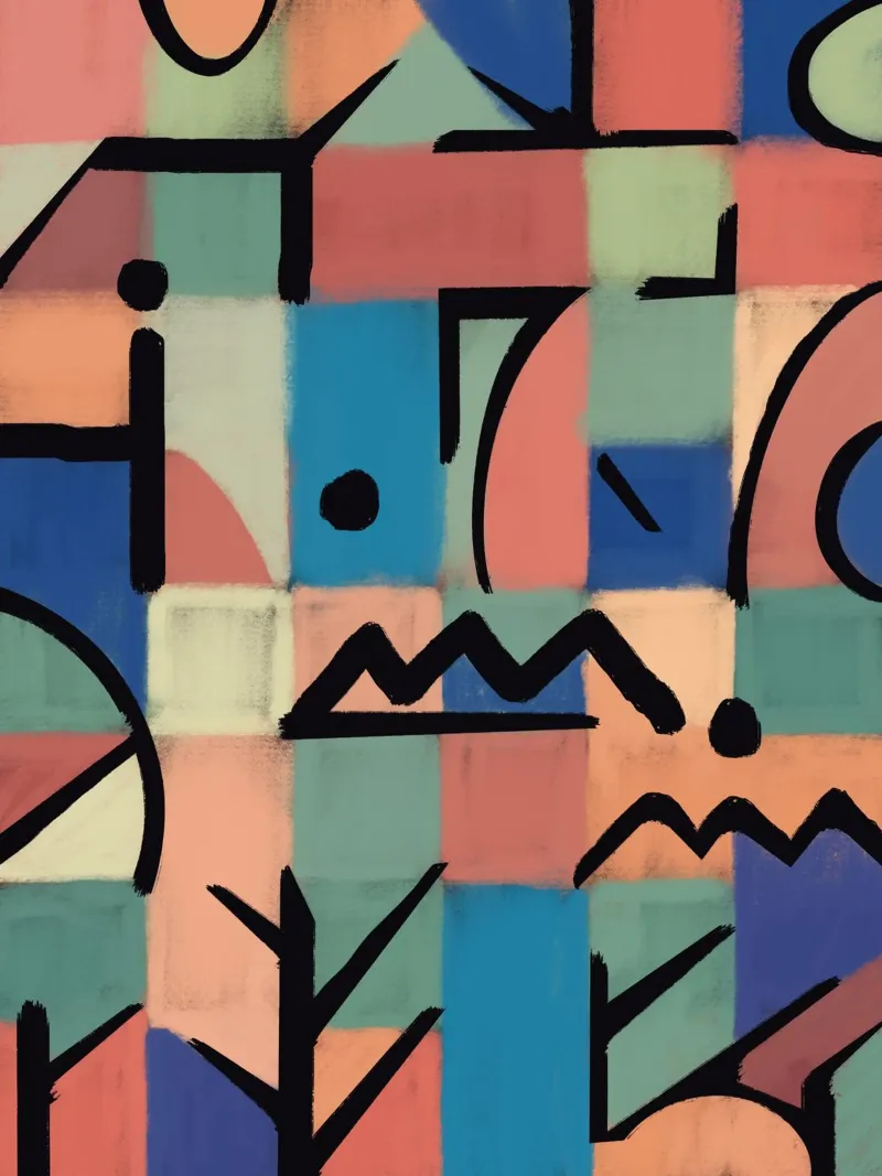 Of grid and symbols canvas by Little Dean