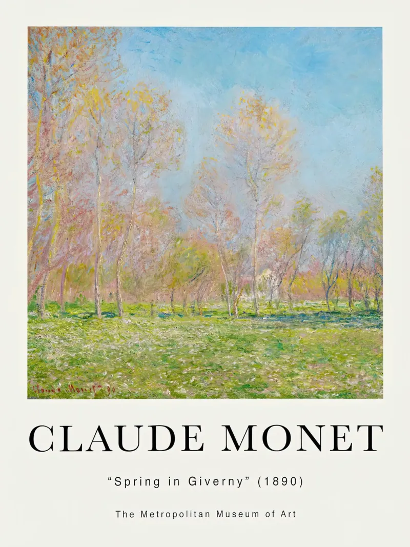 Monet Primavera a Giverny 1890 pellicola backlit da Jam Poster