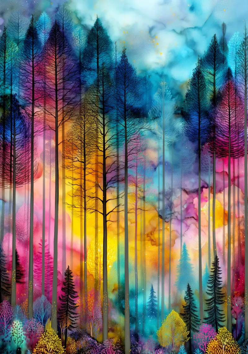 Magic forest 2 hahnemühle by Justyna Jaszke JBJart