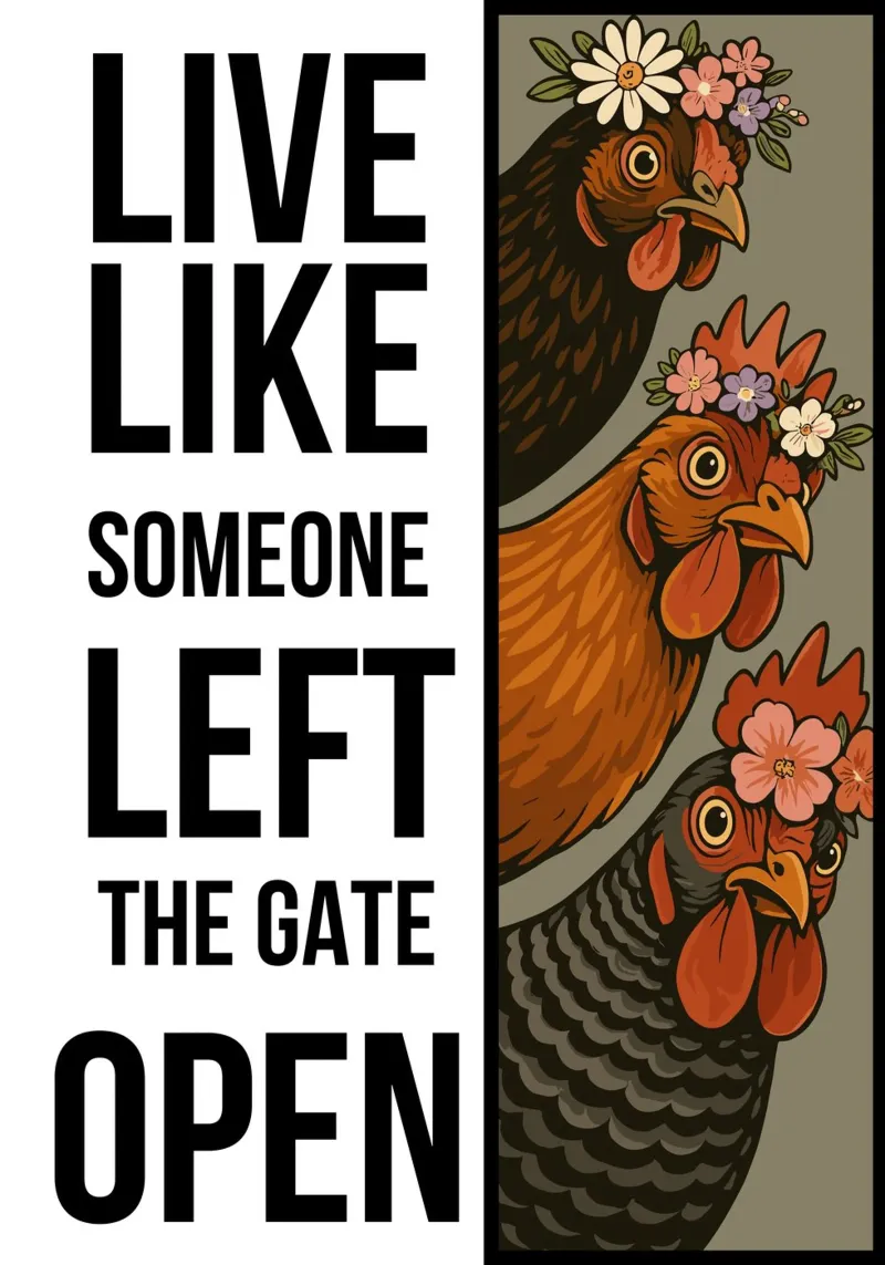 Live Like Someone Left The Gate Open hahnemühle de edsonramosart