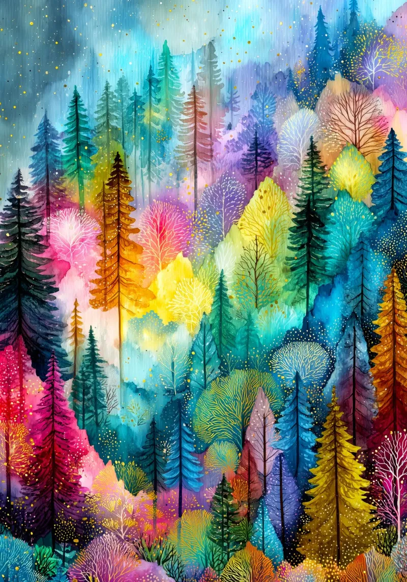 Magic forest 3 alu-dibond by Justyna Jaszke JBJart