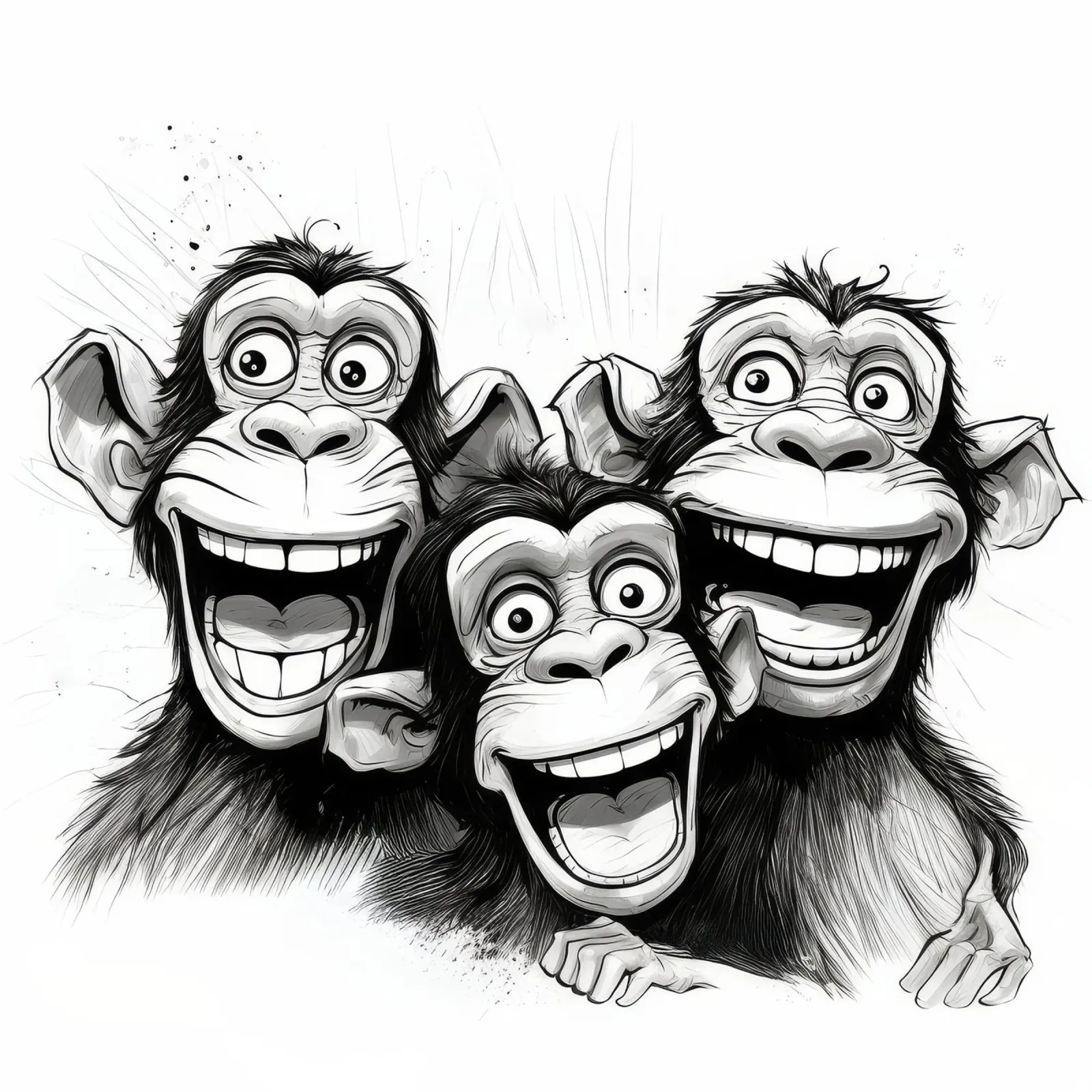 Retro Monkey Gang pellicola backlit da Funny Animals