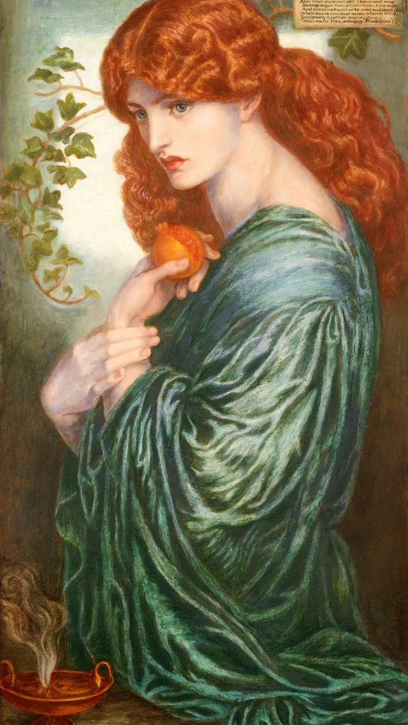 "Proserpine" by Dante Gabriel Rossetti alluminio dibond da Art History