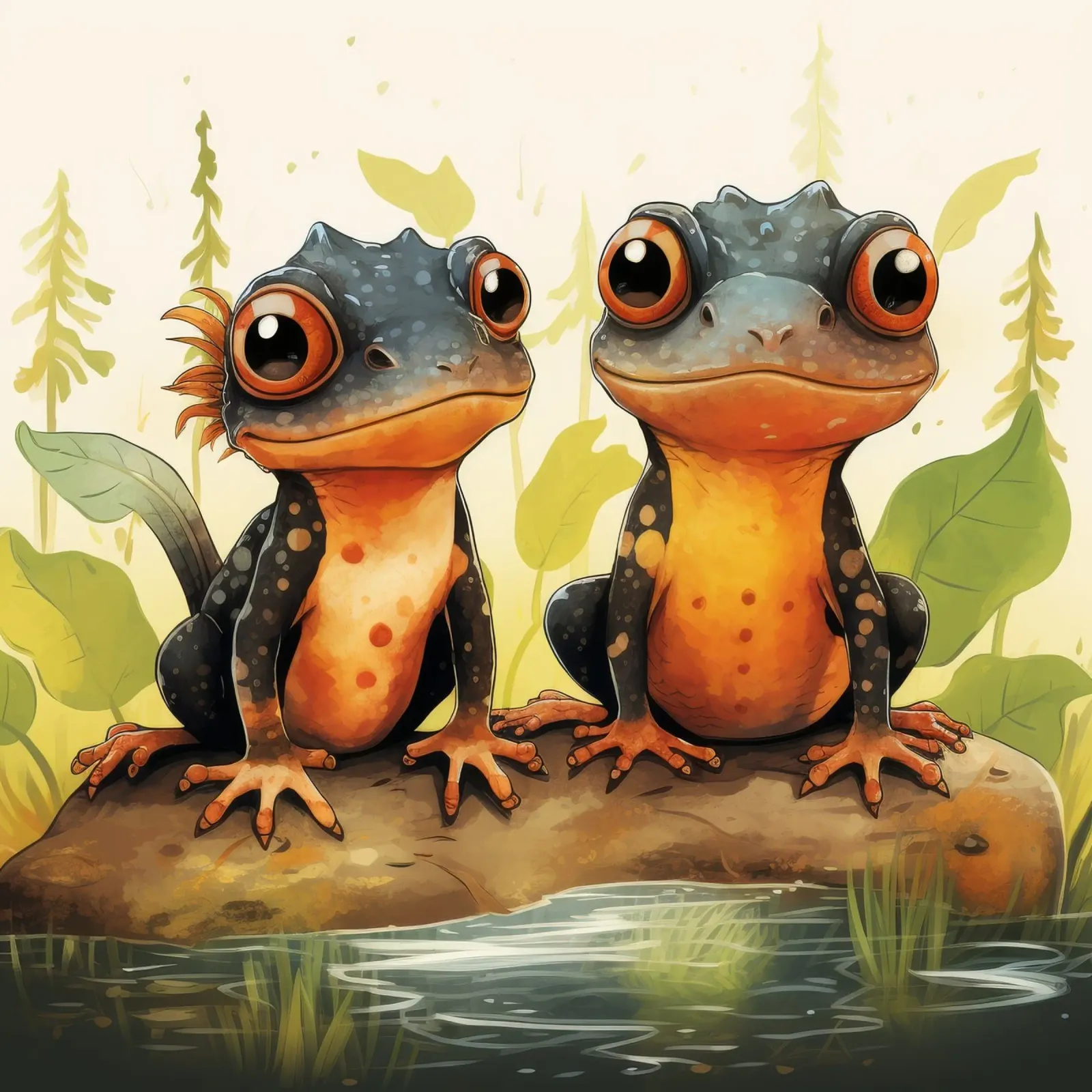 Duo retrò Newt pellicola backlit da Funny Animals