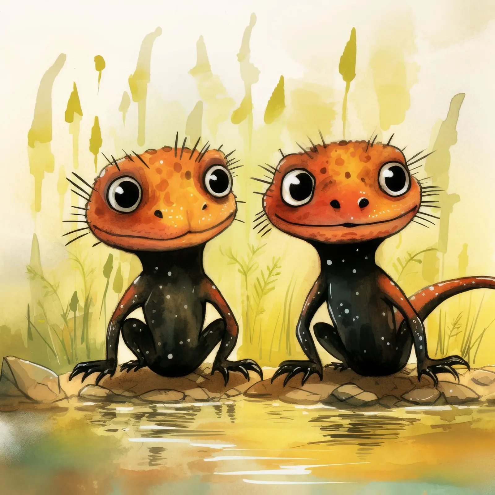 Duo retrò Newt pellicola backlit da Funny Animals