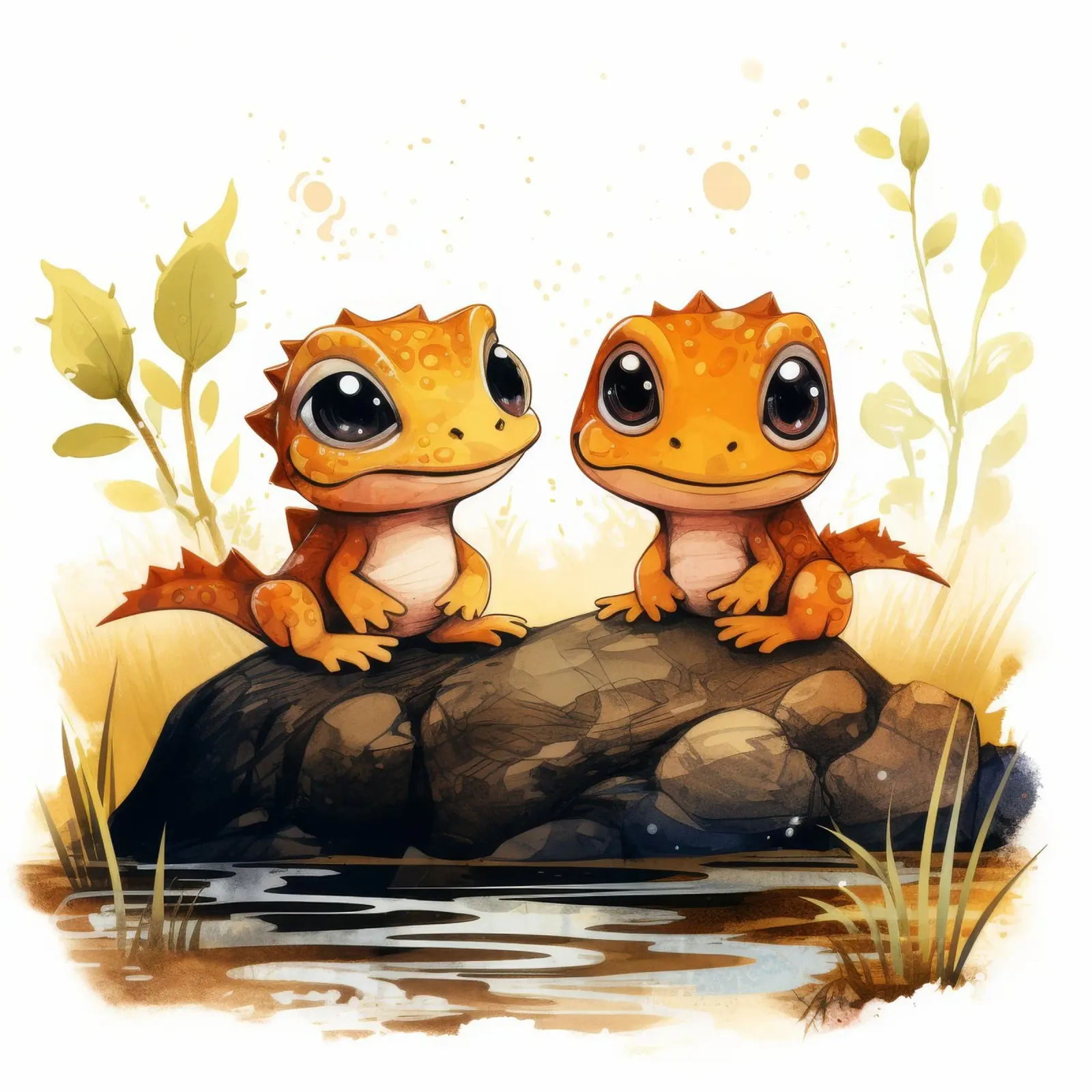 Duo retrò Newt pellicola backlit da Funny Animals