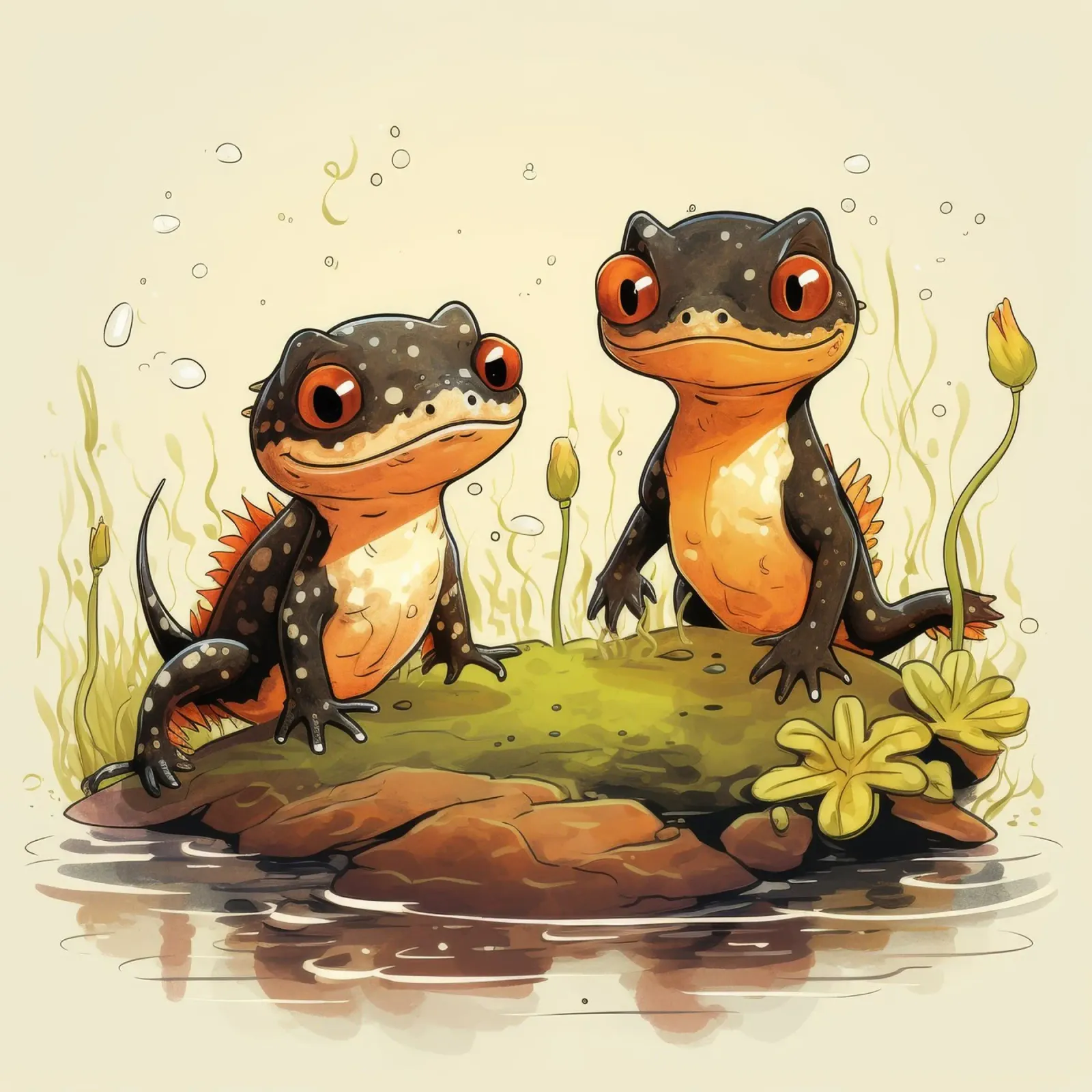 Duo retrò Newt plexiglass da Funny Animals