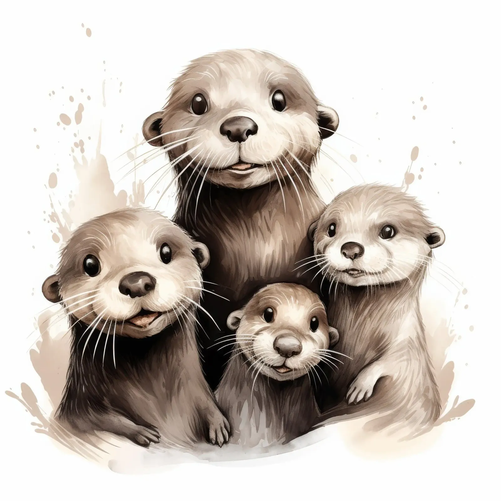 Retro Otter Gang pellicola backlit da Funny Animals