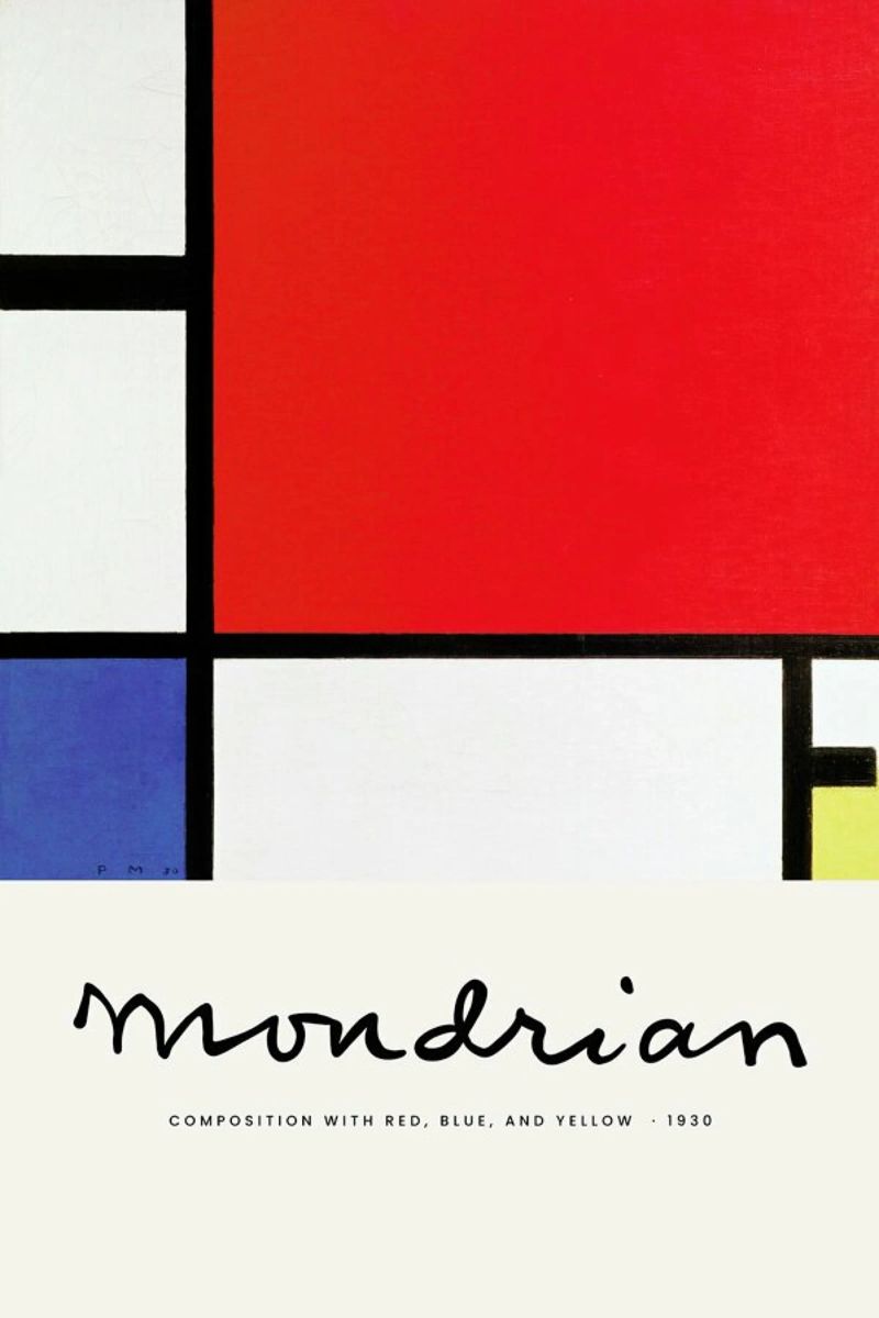Mondrian – Signed Composition pellicola backlit da Vintage by JUNIQE