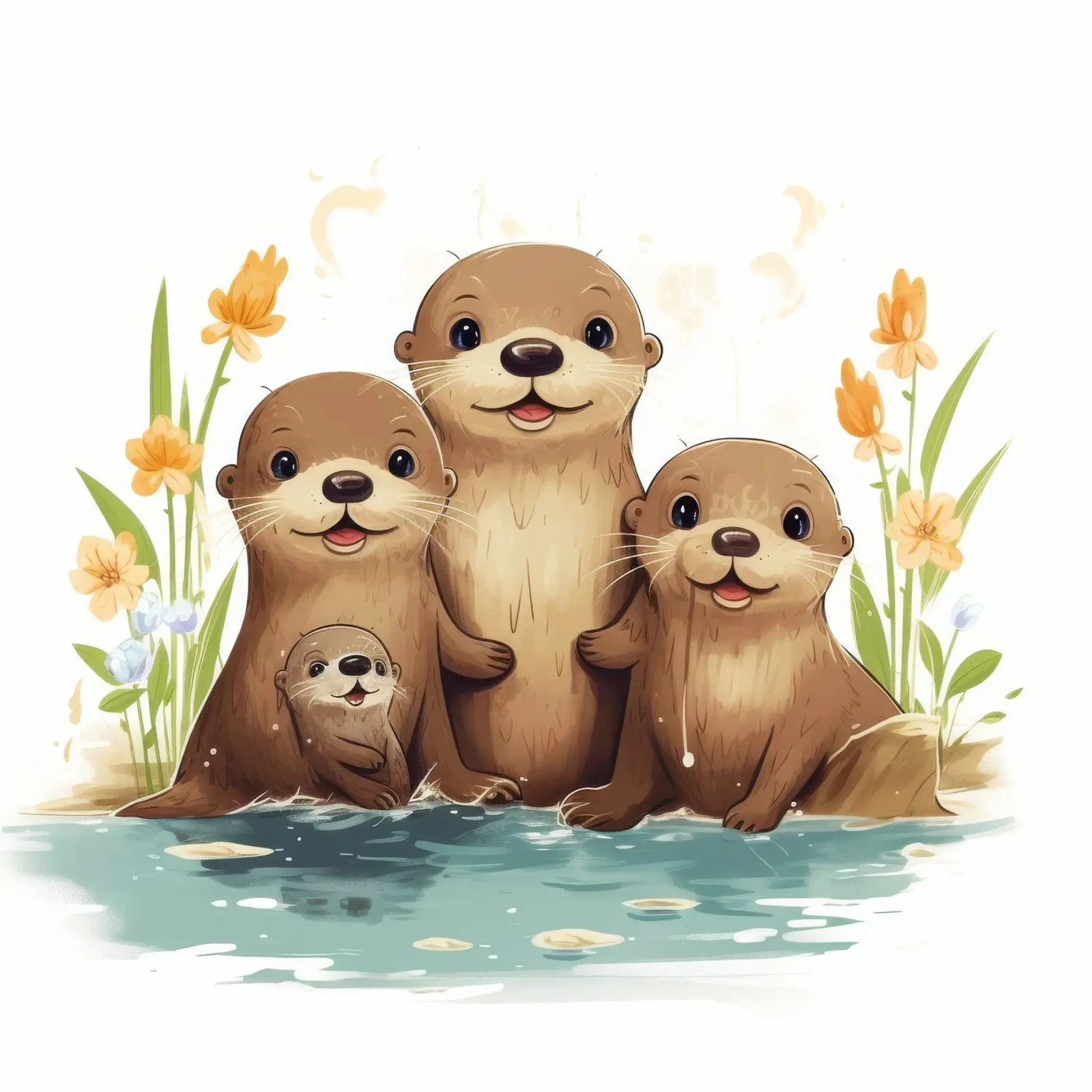 Retro Otter Gang pellicola backlit da Funny Animals